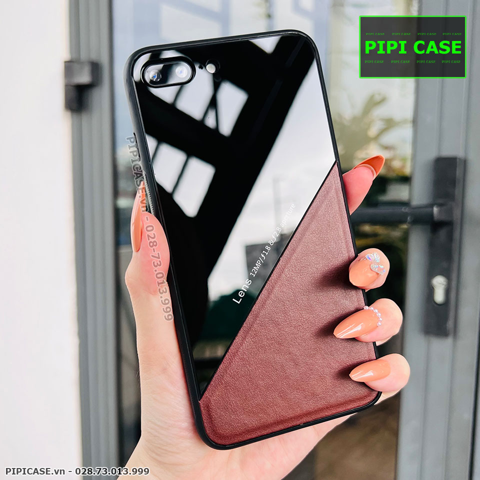 Ốp Lưng iPhone 7 Plus / 8 Plus - Lens Da - Nâu