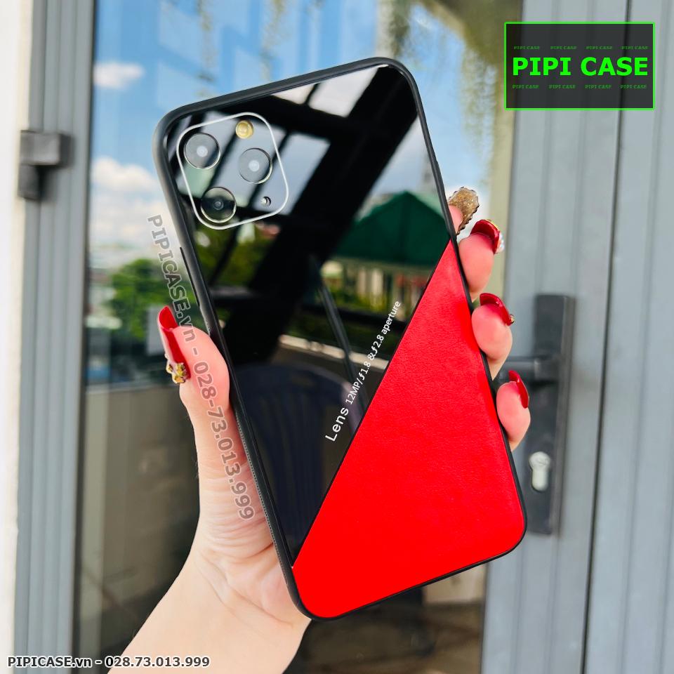 Ốp Lưng iPhone 11 Pro Max - Lens Da - Đỏ