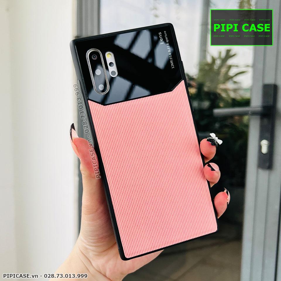 Ốp Lưng Samsung Note 10 Plus - Lens Sọc - Hồng