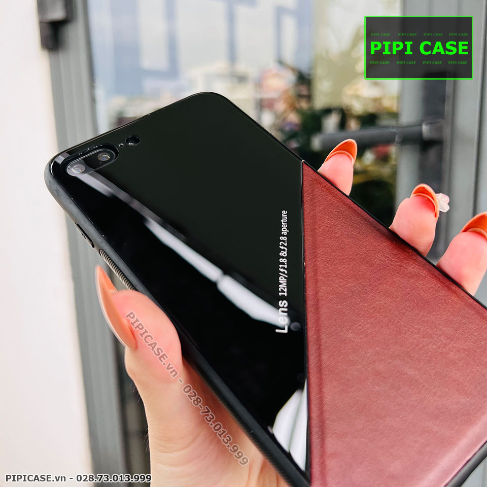 Ốp Lưng iPhone 7 Plus / 8 Plus - Lens Da - Nâu
