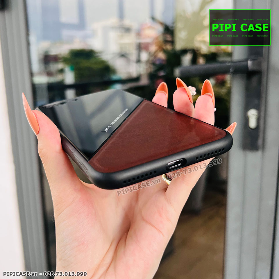 Ốp Lưng iPhone 7 Plus / 8 Plus - Lens Da - Nâu