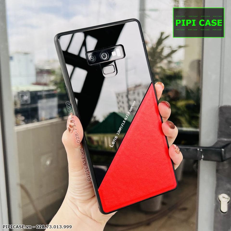 Ốp Lưng Samsung Note 9 - Lens Da - Đỏ
