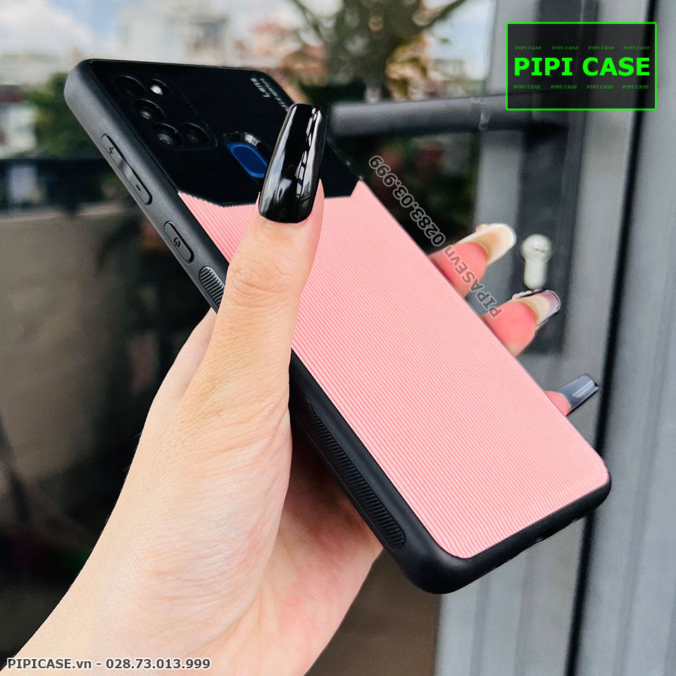 Ốp Lưng Samsung A21S - Lens Sọc - Hồng