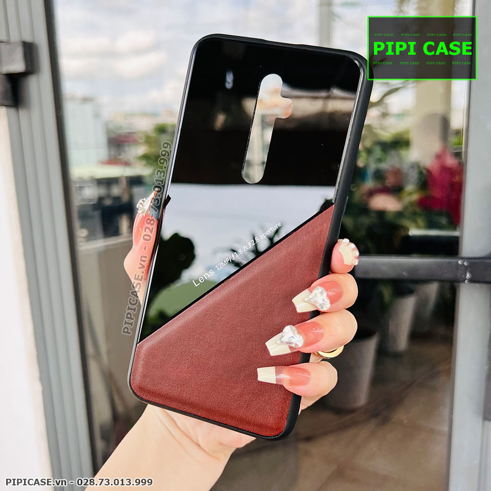 Ốp Lưng Oppo Reno 2F - Lens Da - Nâu
