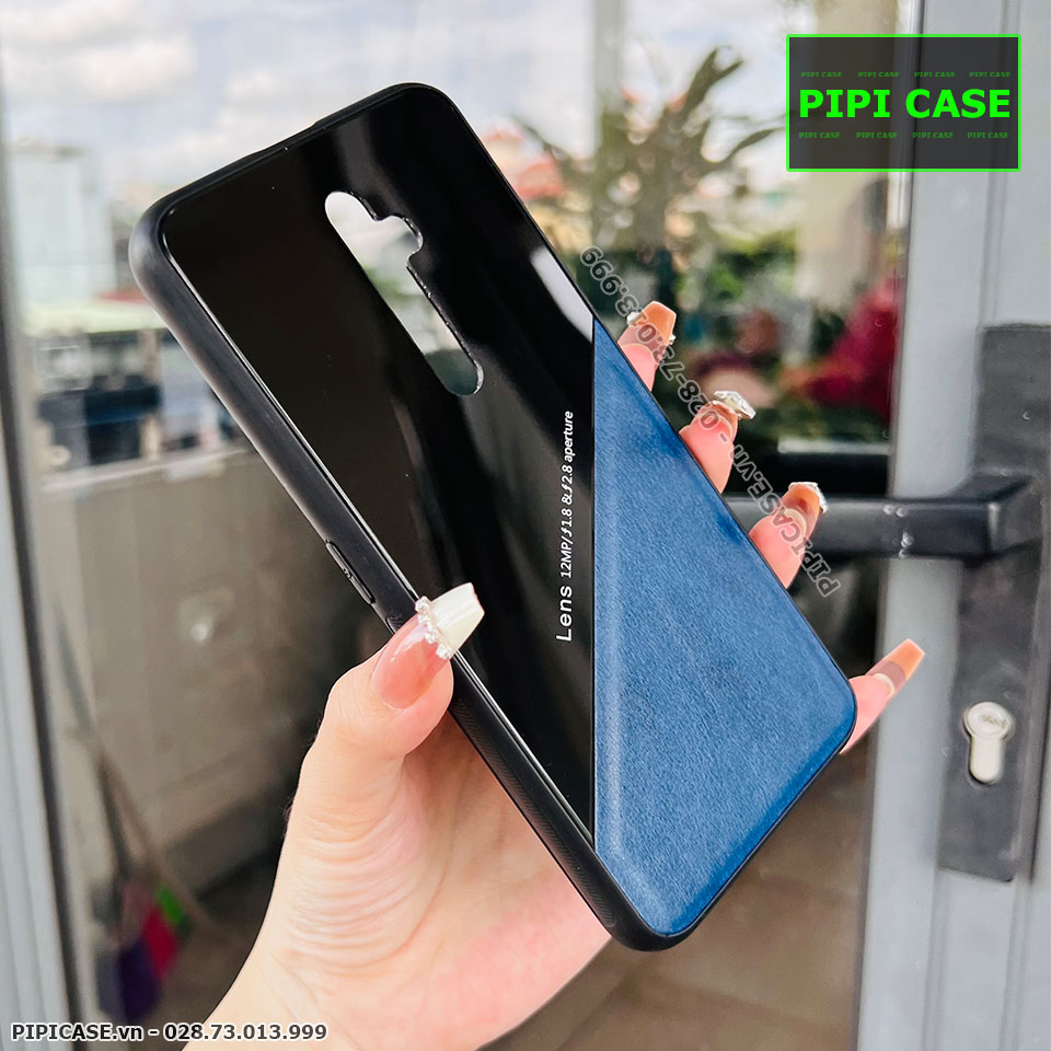Ốp Lưng Oppo Reno 2F - Lens Da - Xanh Dương