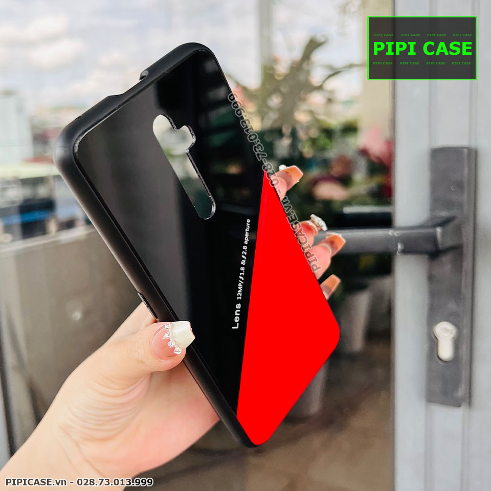Ốp Lưng Oppo Reno 2F - Lens Da - Đỏ