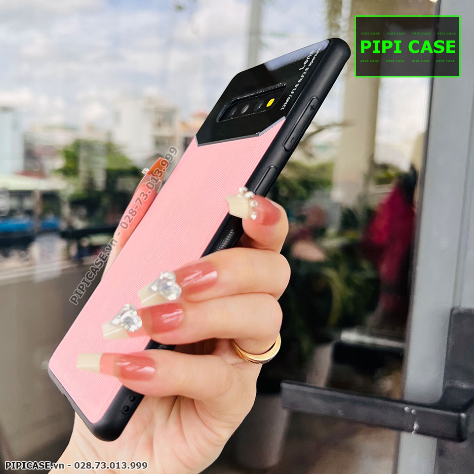 Ốp Lưng Samsung S10 Plus - Lens Sọc - Hồng