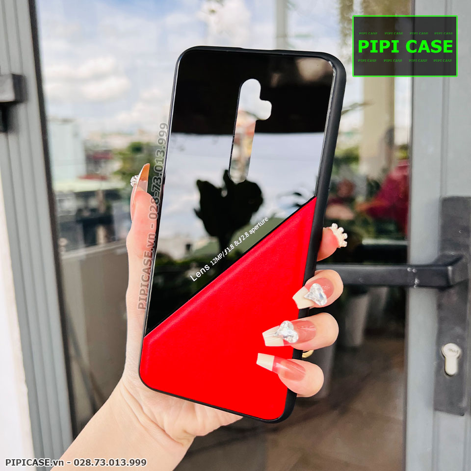 Ốp Lưng Oppo Reno 2F - Lens Da - Đỏ