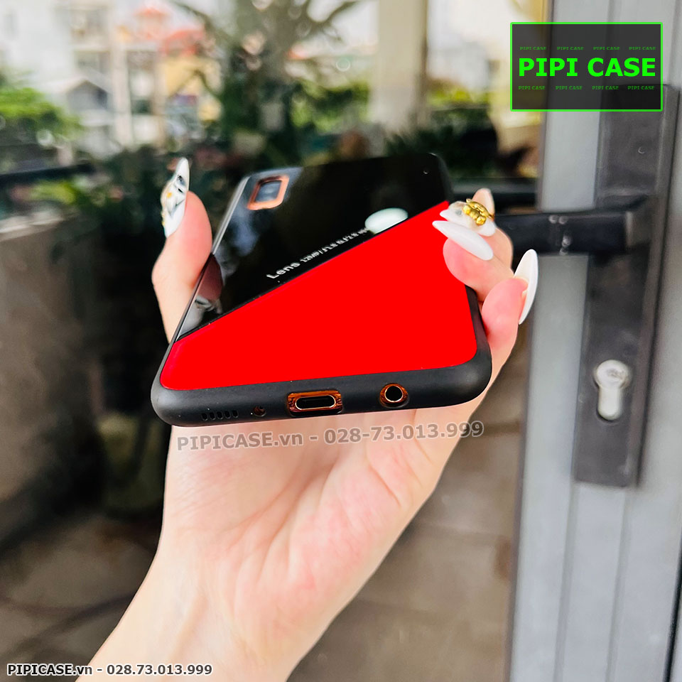 Ốp Lưng Samsung A70 - Lens Da - Đỏ