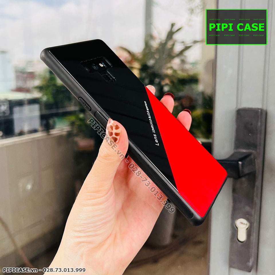 Ốp Lưng Samsung Note 9 - Lens Da - Đỏ