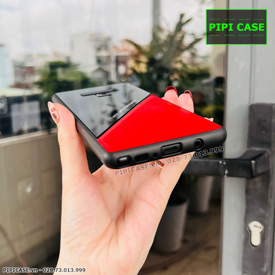 Ốp Lưng Samsung Note 9 - Lens Da - Đỏ