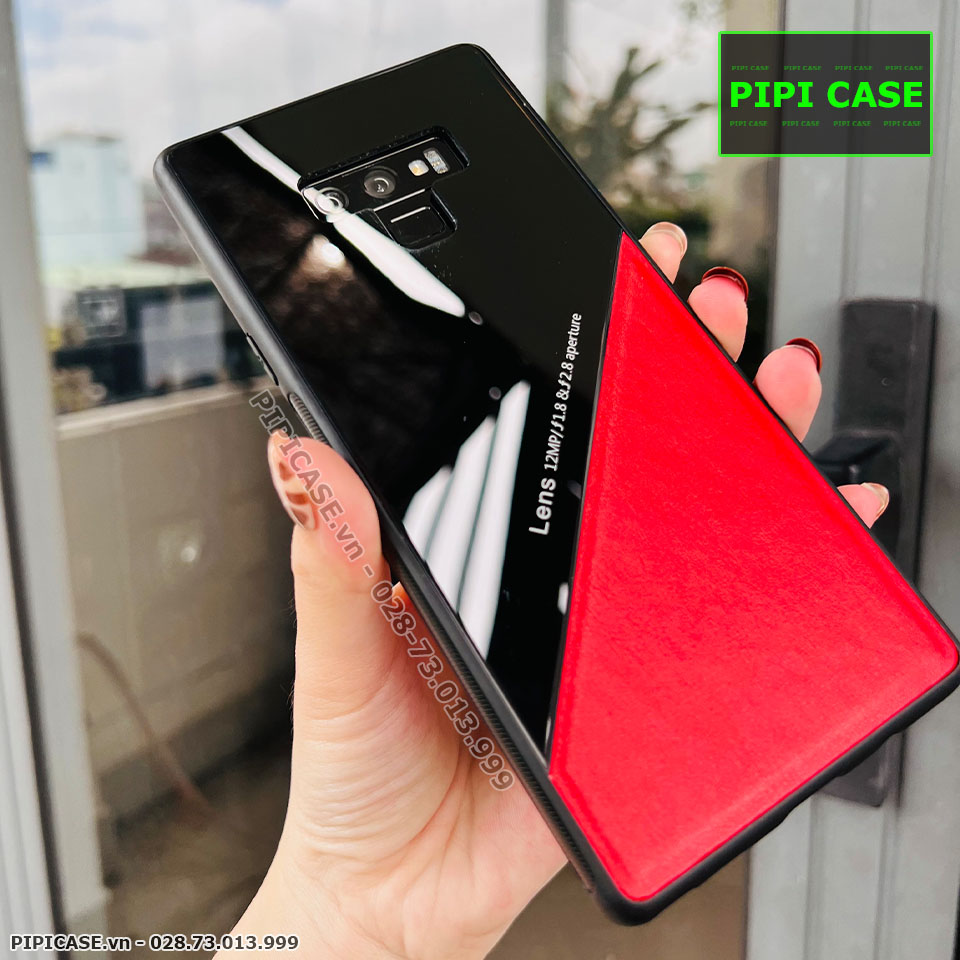 Ốp Lưng Samsung Note 9 - Lens Da - Đỏ