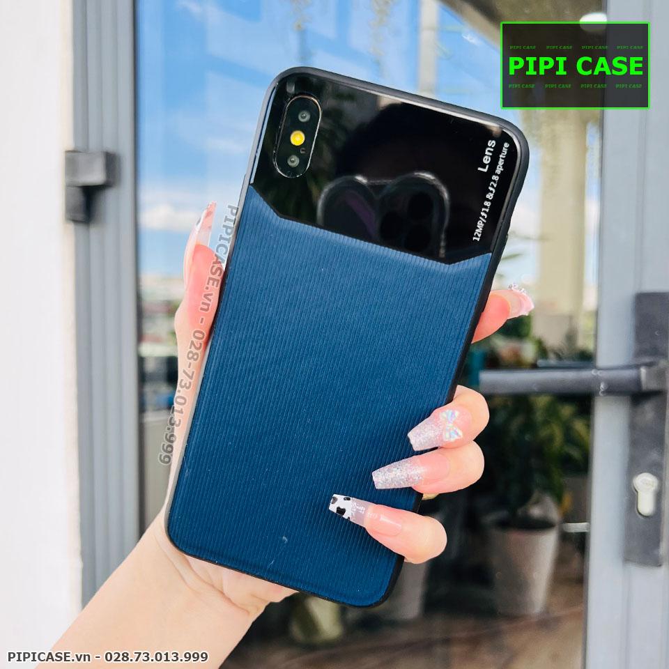 Ốp Lưng iPhone X / XS - Lens Sọc - Xanh Dương