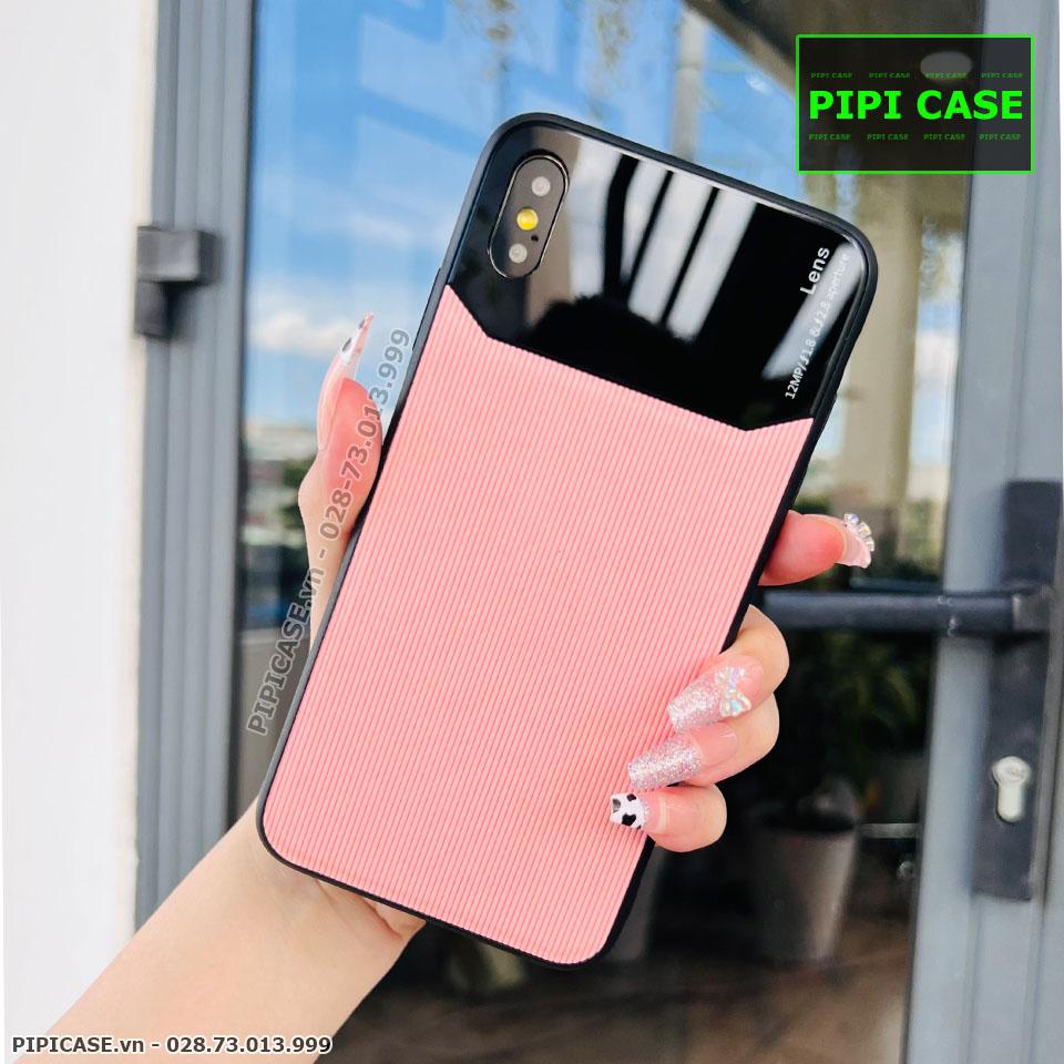 Ốp Lưng iPhone X / XS - Lens Sọc - Hồng