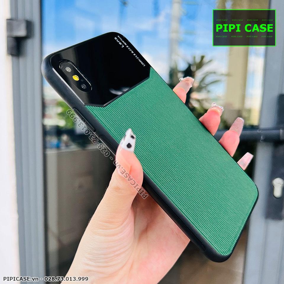 Ốp Lưng iPhone X / XS - Lens Sọc - Xanh Rêu