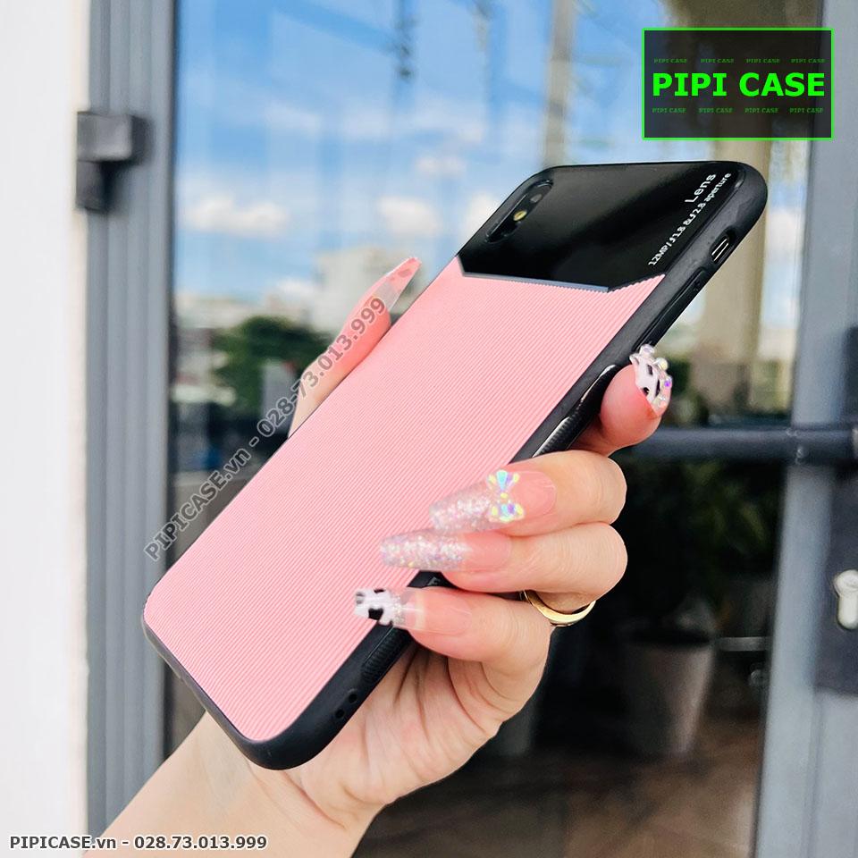 Ốp Lưng iPhone X / XS - Lens Sọc - Hồng