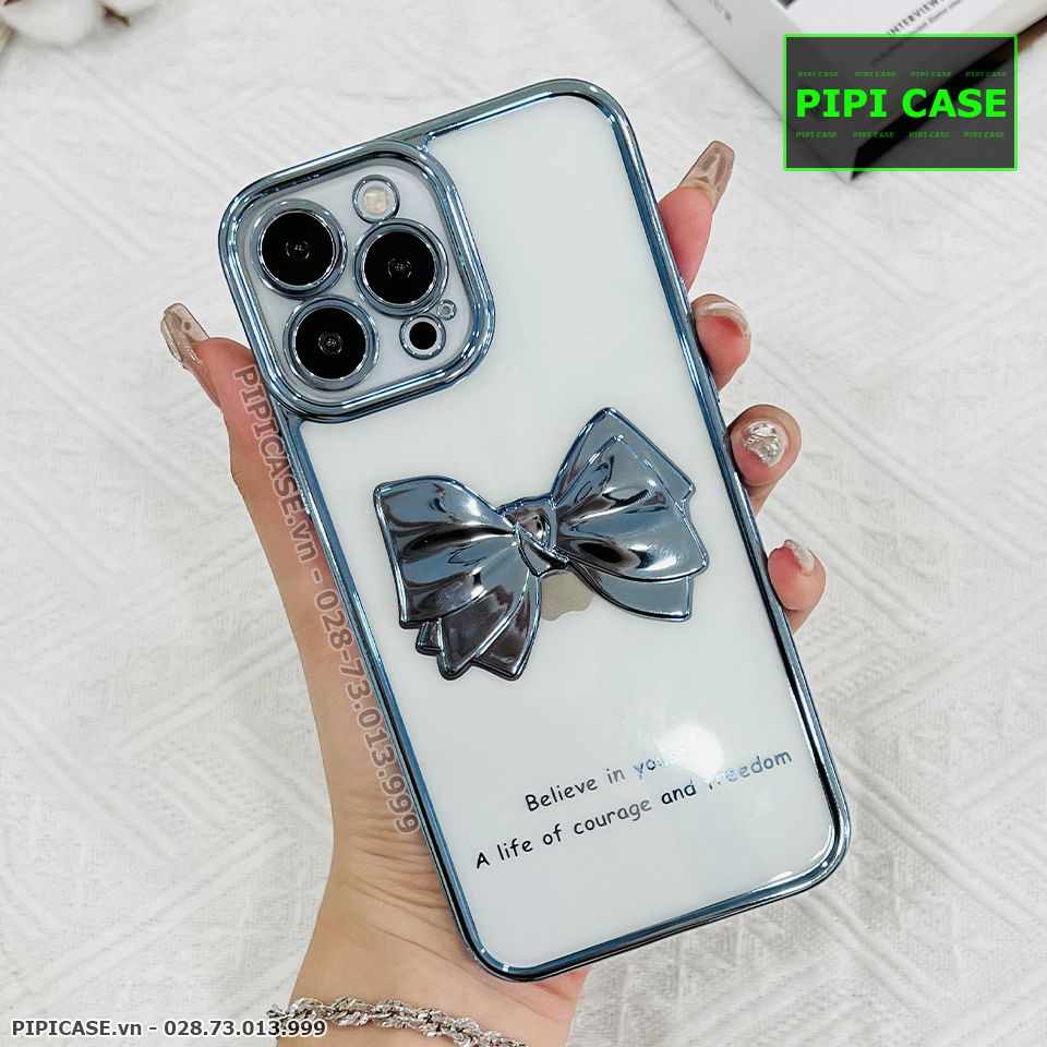 Ốp Lưng iPhone 13 Pro Max - Bling Bling - Xanh Nhạt