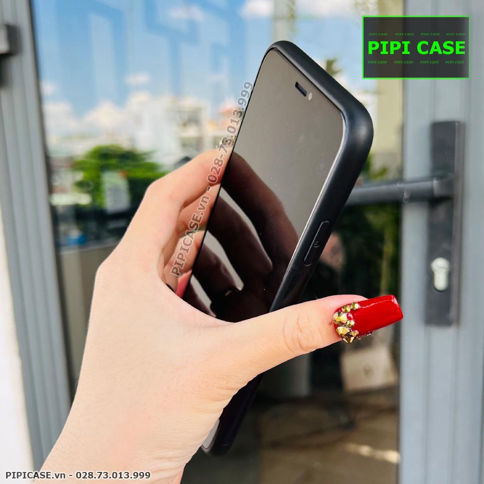 Ốp Lưng iPhone X / XS - Lens Da - Đen