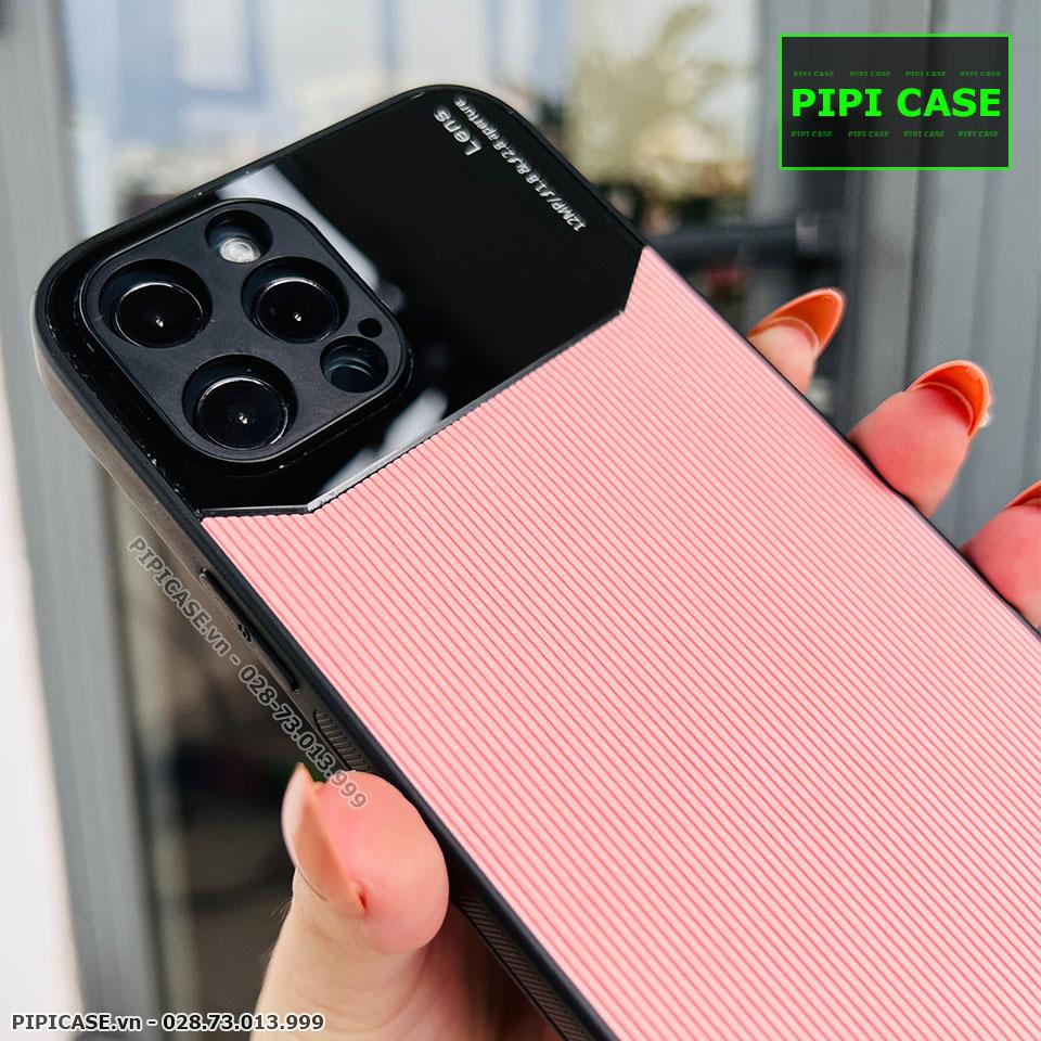 Ốp Lưng iPhone 12 Pro Max - Lens Sọc - Hồng