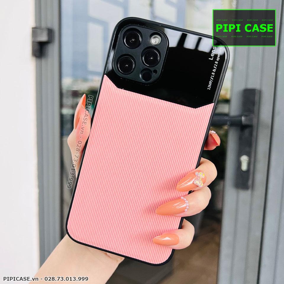 Ốp Lưng iPhone 12 Pro Max - Lens Sọc - Hồng