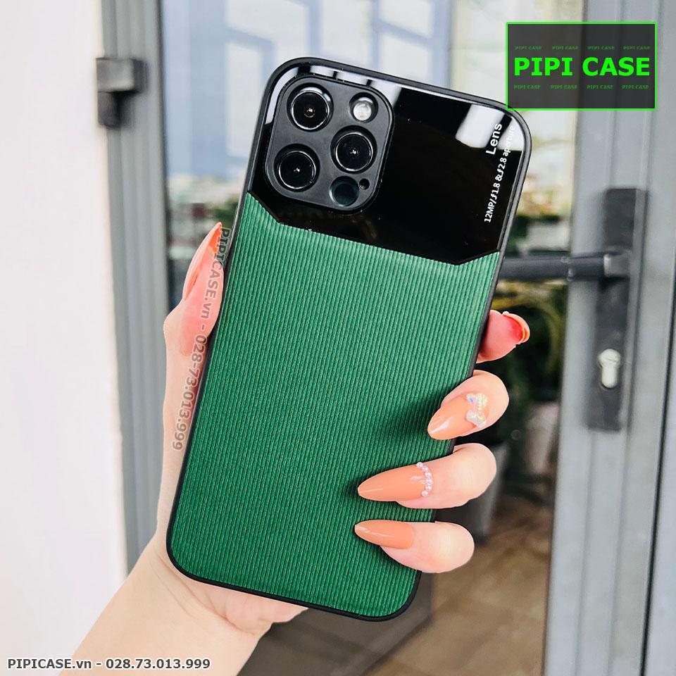 Ốp Lưng iPhone 12 Pro Max - Lens Sọc - Xanh Rêu