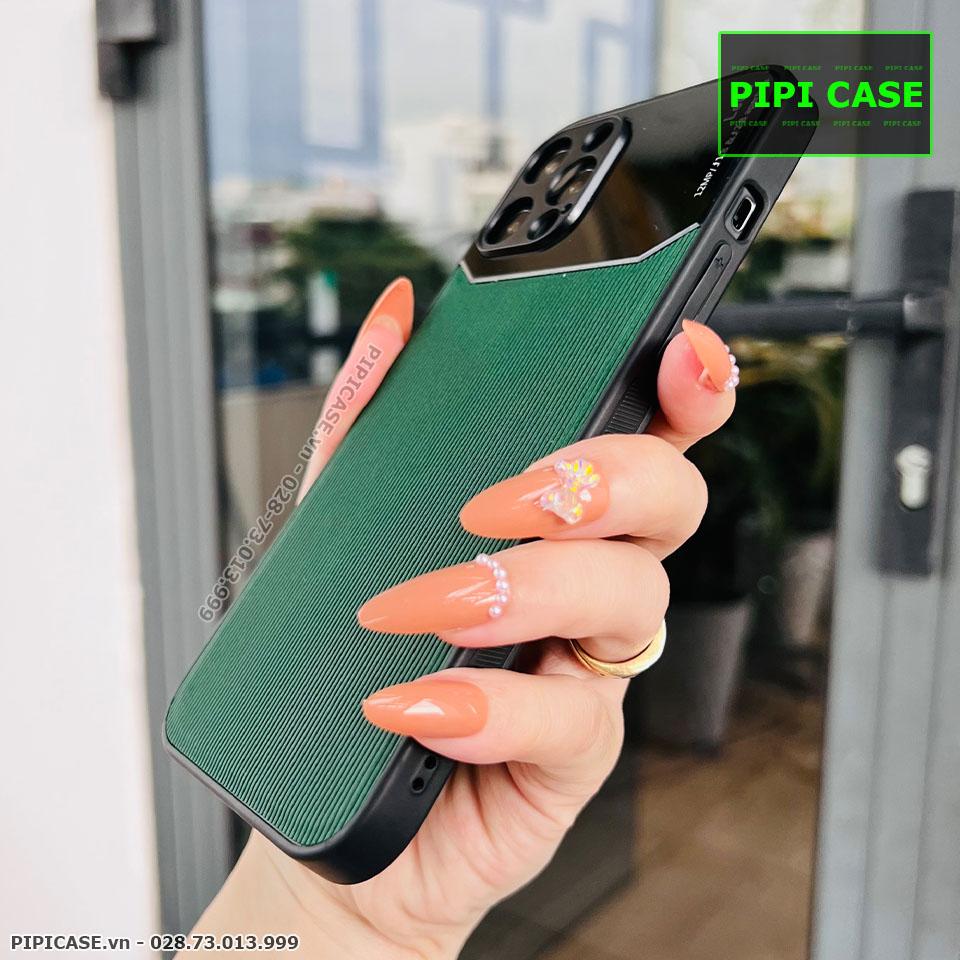 Ốp Lưng iPhone 12 Pro Max - Lens Sọc - Xanh Rêu