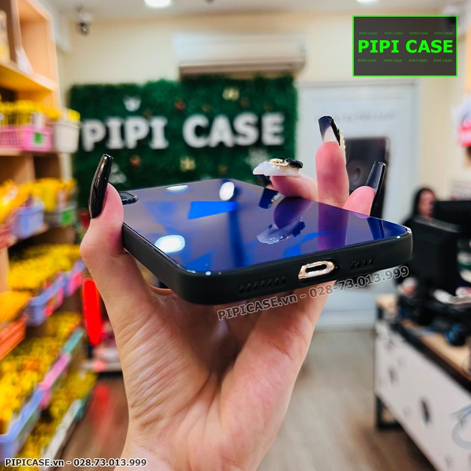 Ốp Lưng iPhone XS Max - Kim Cương 6D - Xanh