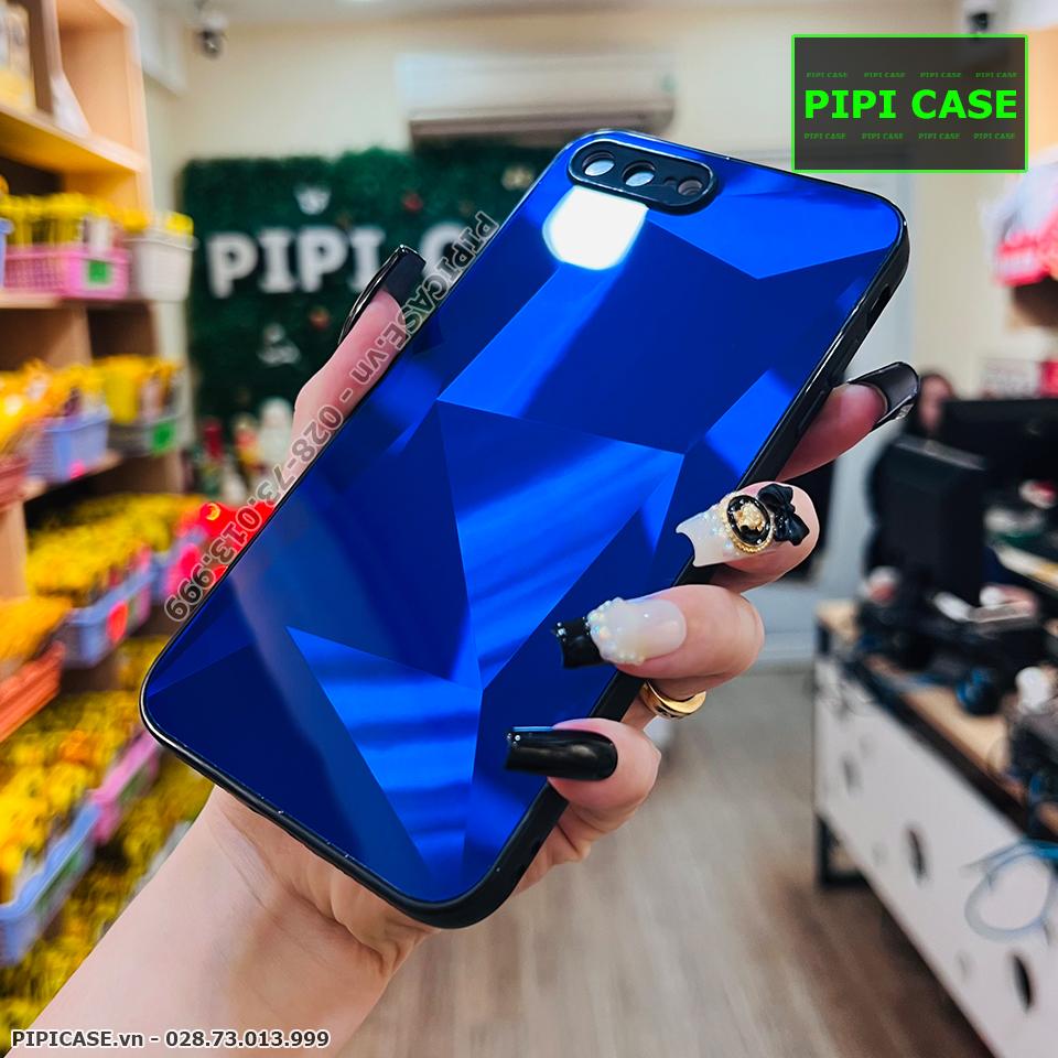 Ốp Lưng iPhone 7 Plus / 8 Plus - Kim Cương 6D - Xanh