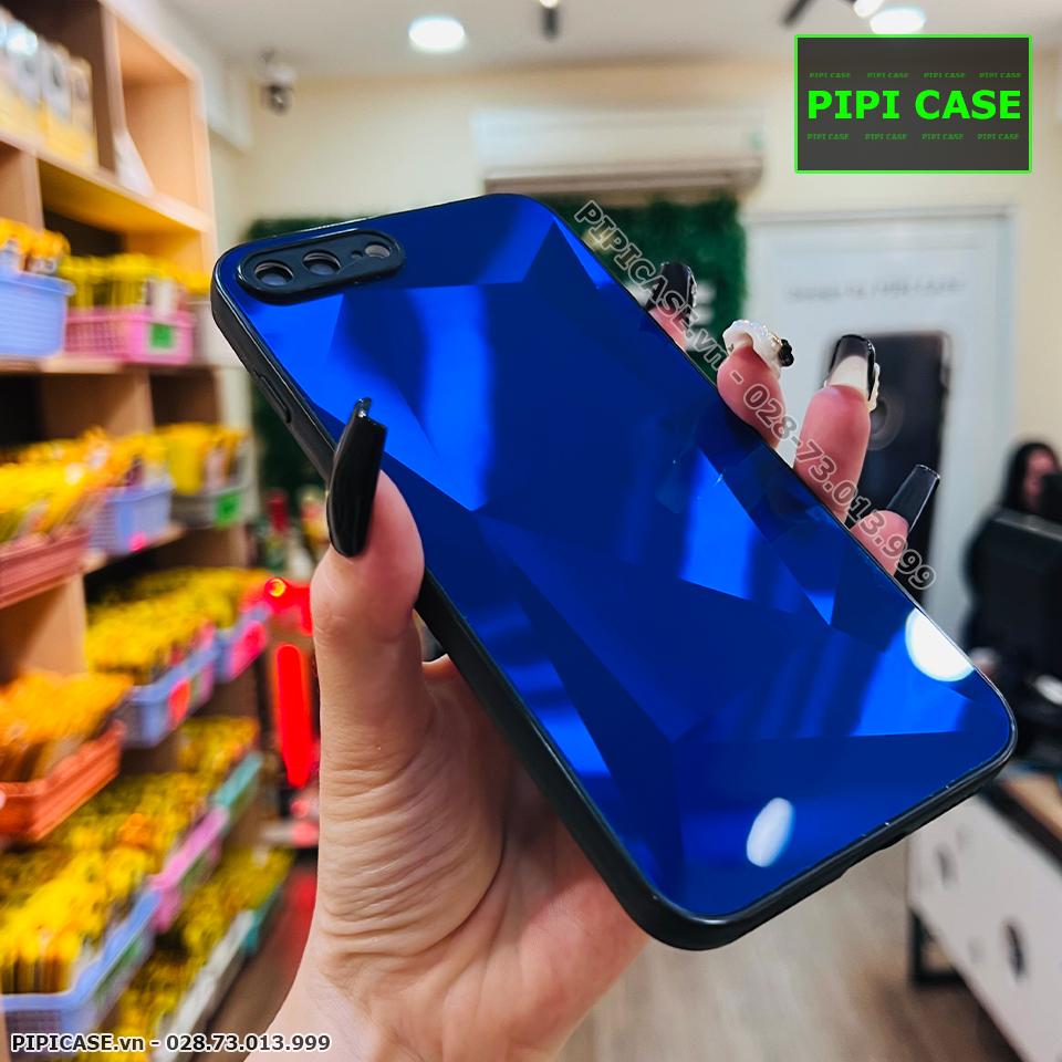 Ốp Lưng iPhone 7 Plus / 8 Plus - Kim Cương 6D - Xanh