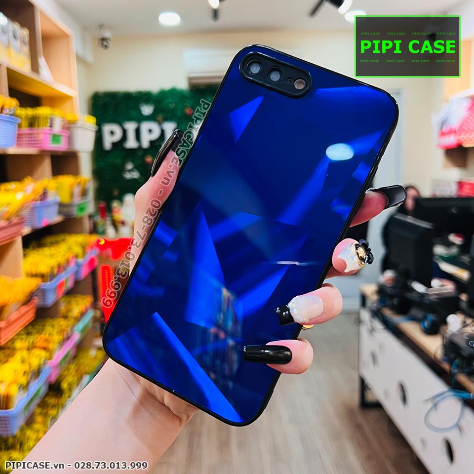 Ốp Lưng iPhone 7 Plus / 8 Plus - Kim Cương 6D - Xanh