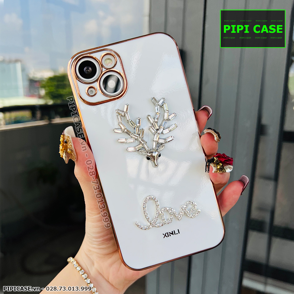 Ốp Lưng iPhone 13 - Deer Love - Trắng