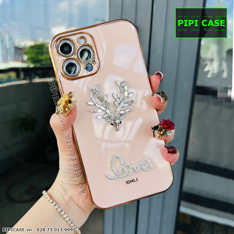 Ốp Lưng iPhone 12 Pro - Deer Love - Vàng