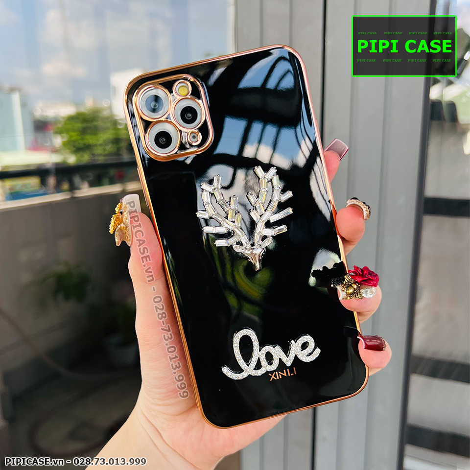 Ốp Lưng iPhone 11 Pro Max - Deer Love - Đen