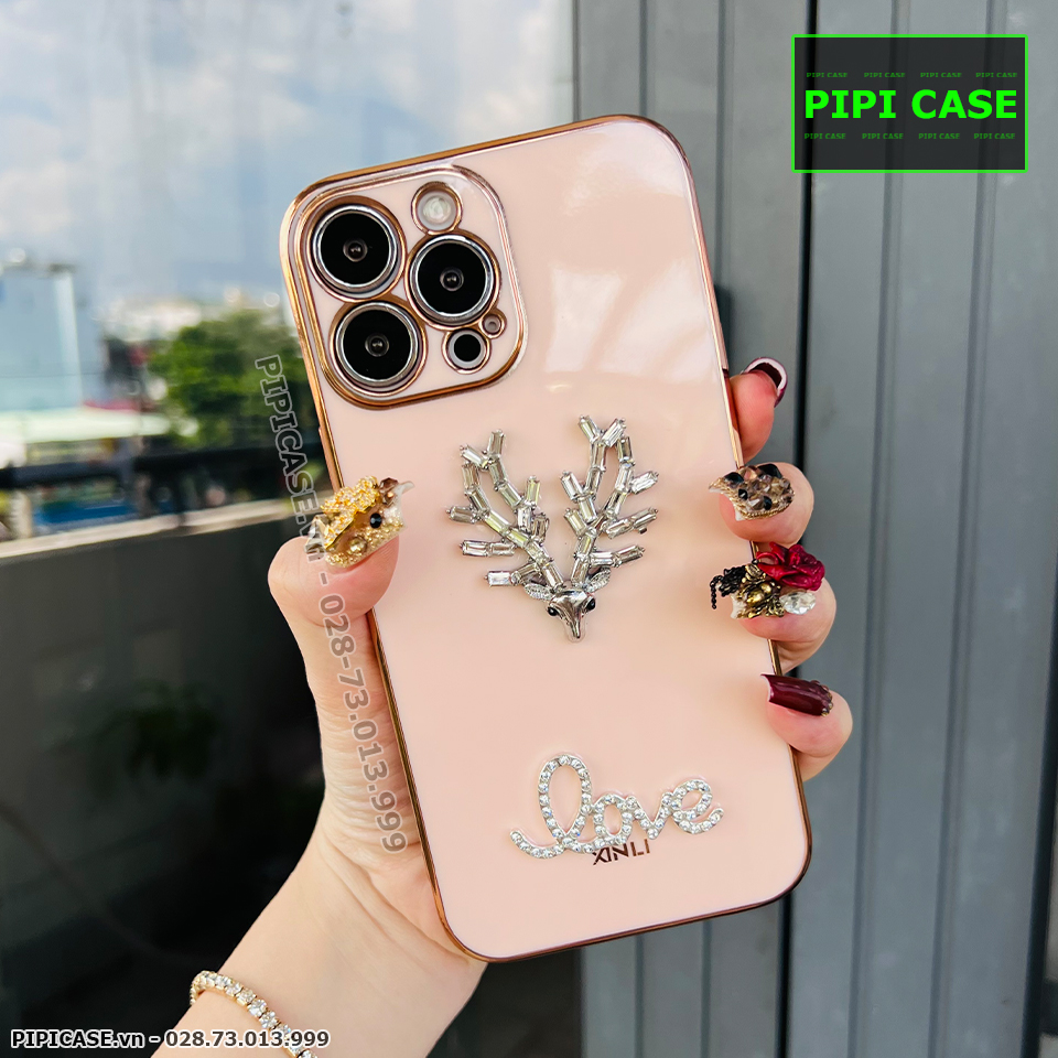 Ốp Lưng iPhone 13 Pro - Deer Love - Vàng