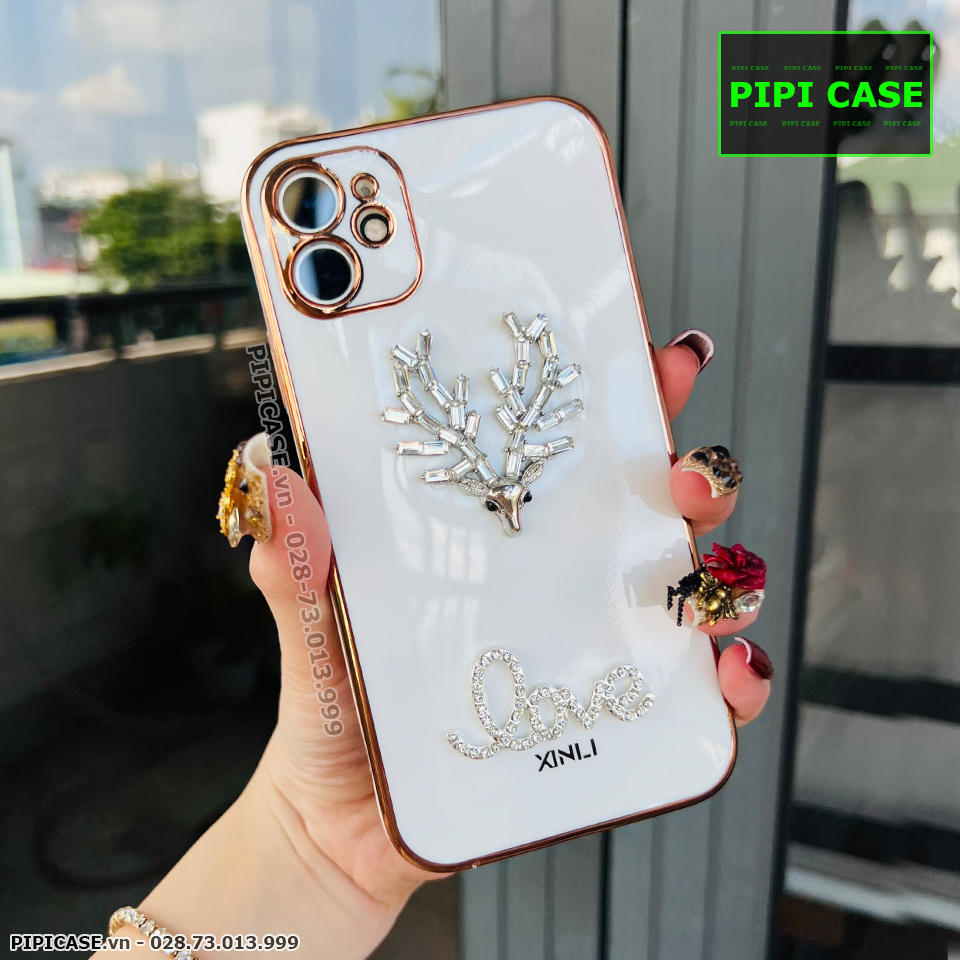Ốp Lưng iPhone 12 - Deer Love - Trắng
