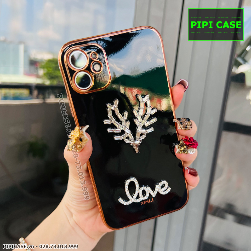 Ốp Lưng iPhone 11 - Deer Love - Đen