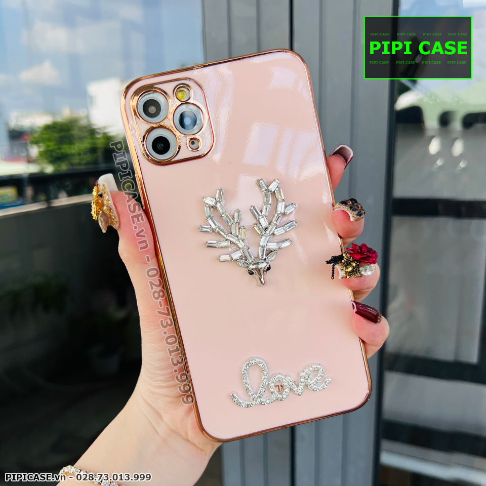 Ốp Lưng iPhone 11 Pro Max - Deer Love - Vàng