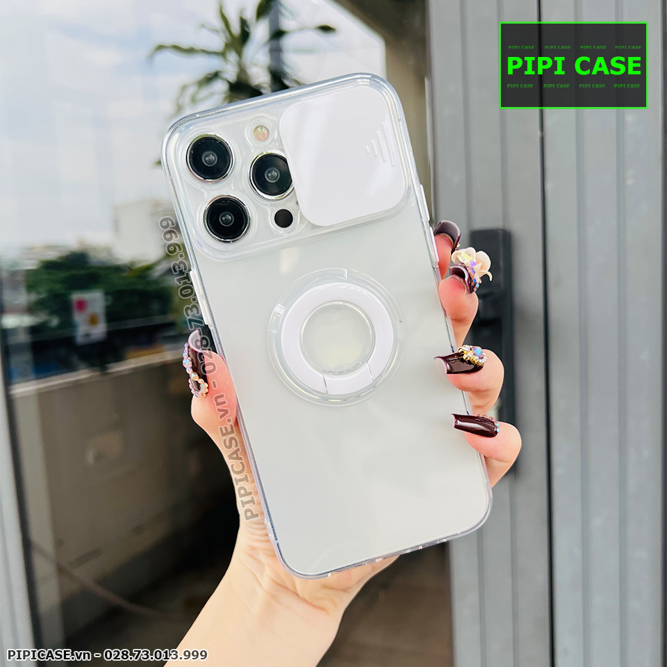 Ốp Lưng iPhone 14 Pro - Pink Bear - Trắng