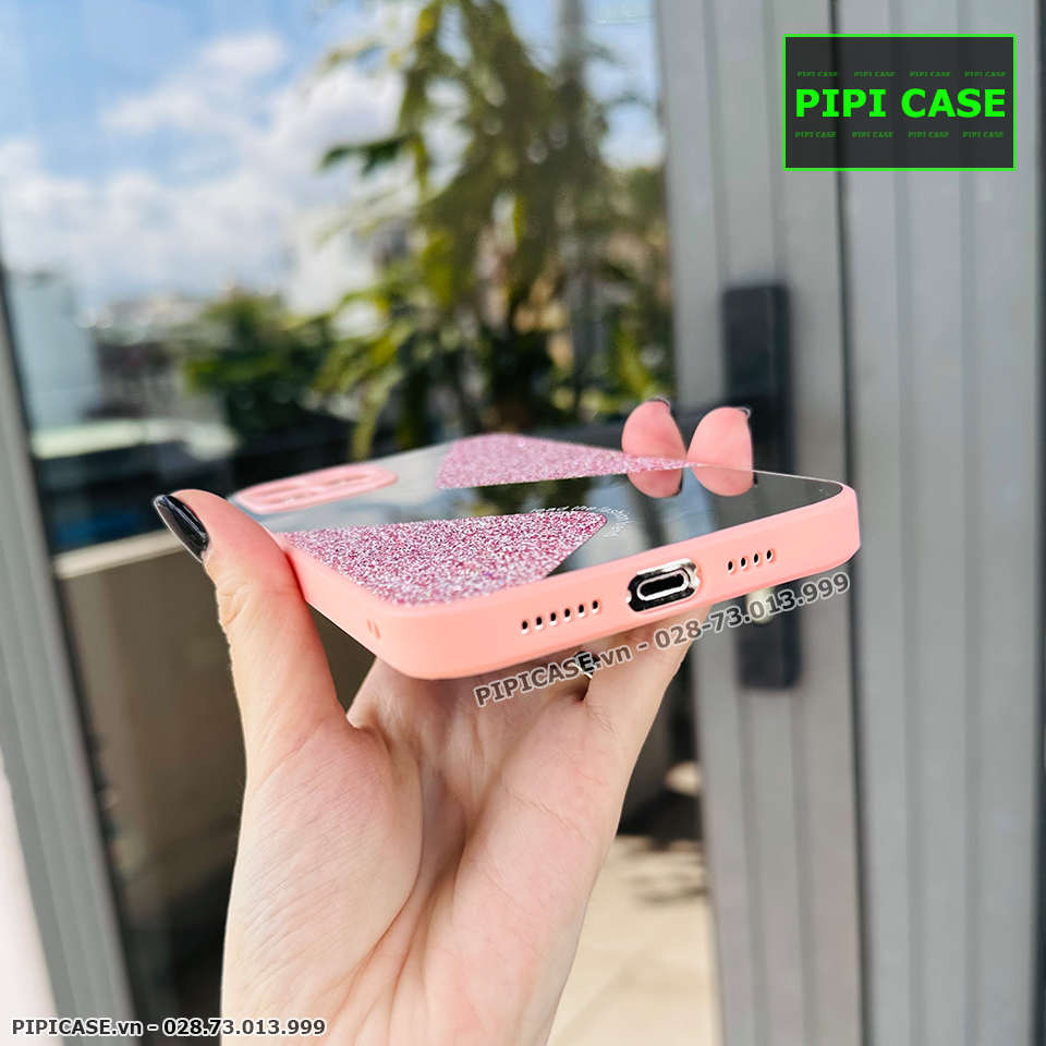 Ốp Lưng iPhone 12 Pro Max - Glitter Mirror - Hồng