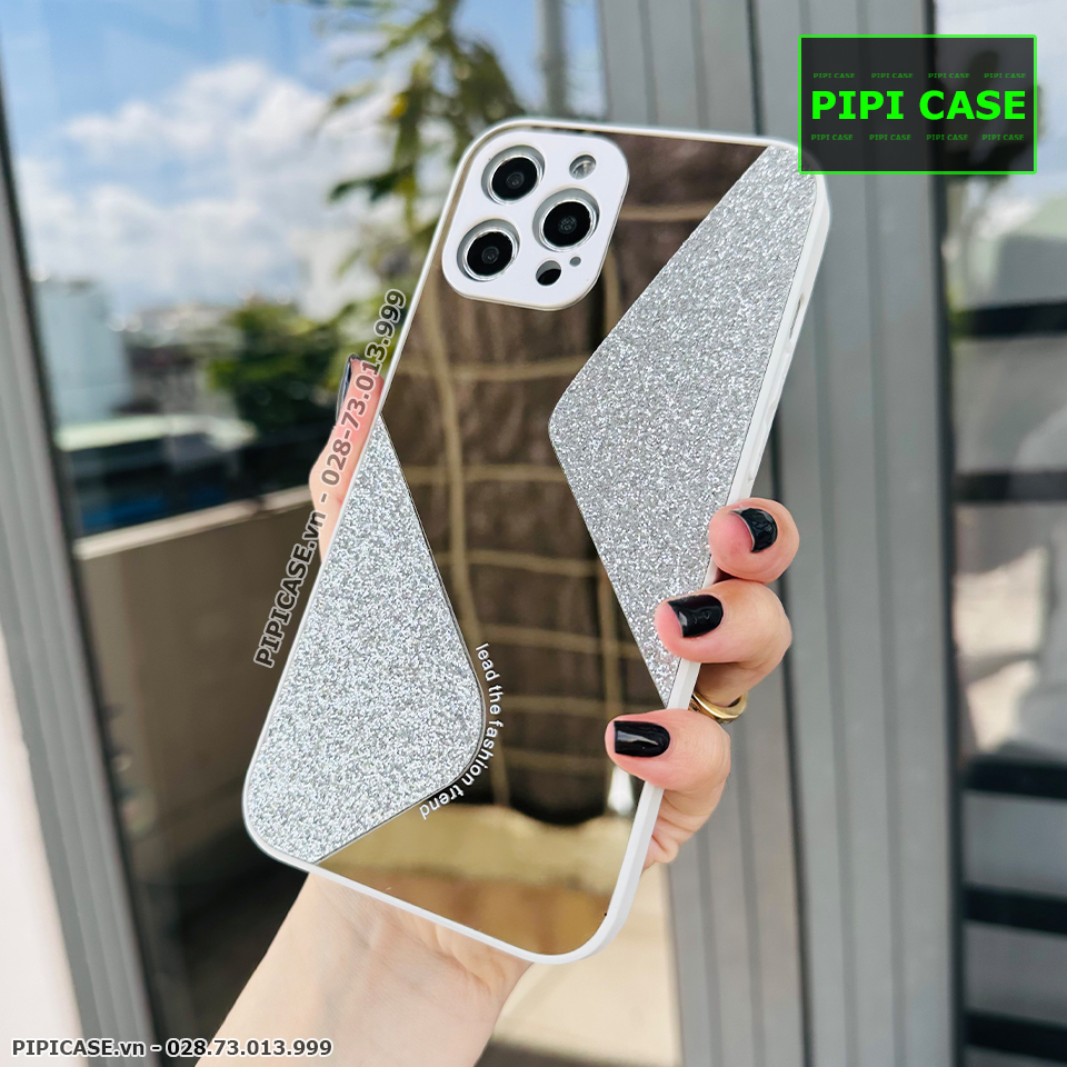 Ốp Lưng iPhone 12 Pro Max - Glitter Mirror - Trắng
