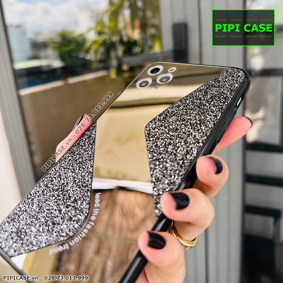Ốp Lưng iPhone 11 Pro Max - Glitter Mirror - Đen