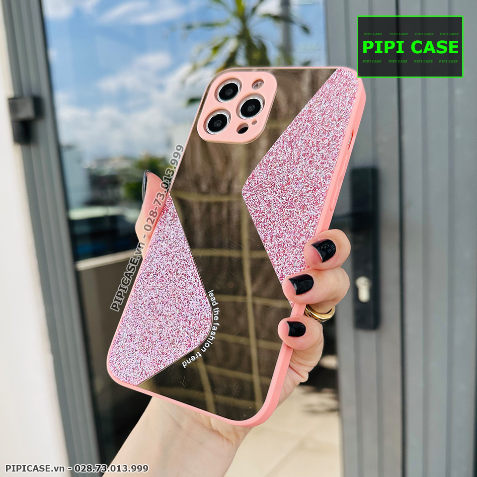 Ốp Lưng iPhone 12 Pro Max - Glitter Mirror - Hồng
