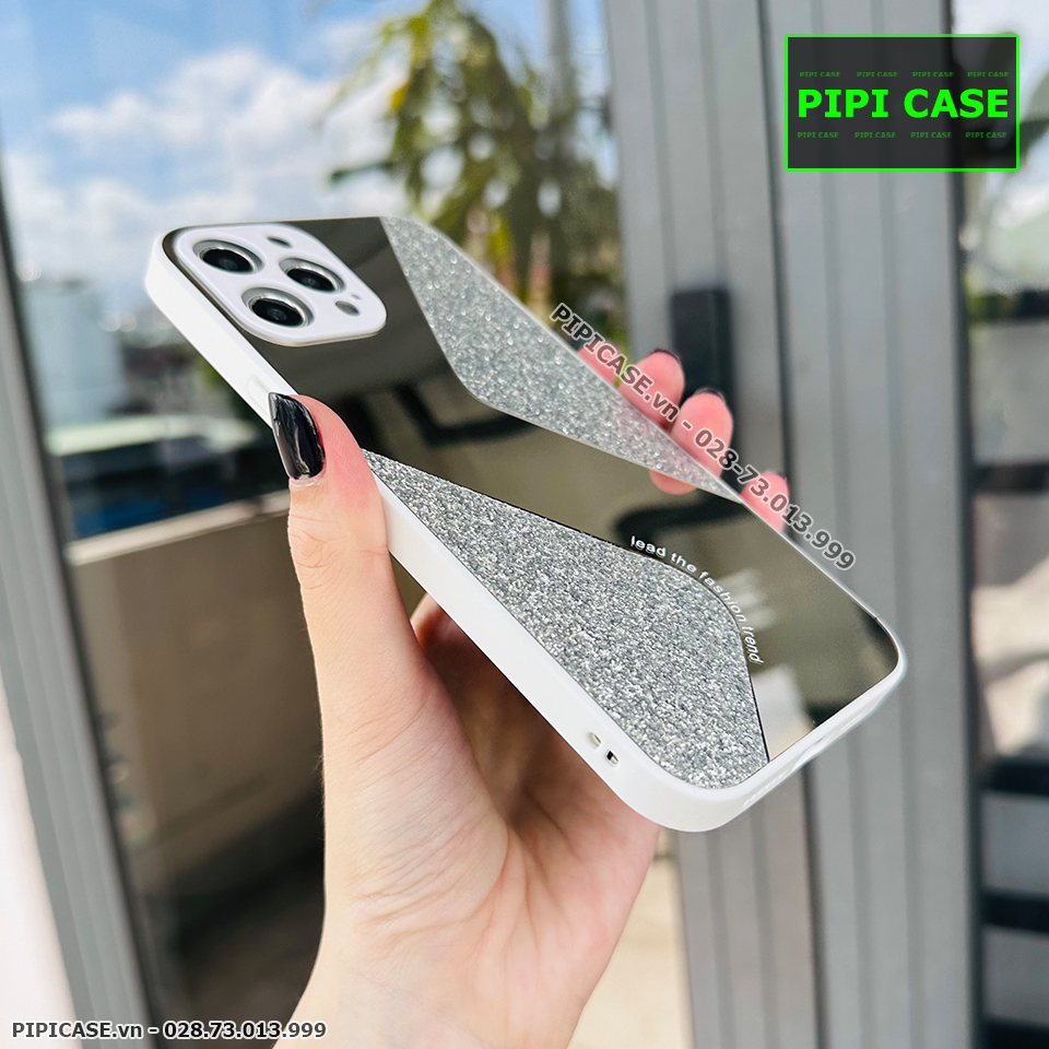 Ốp Lưng iPhone 12 Pro Max - Glitter Mirror - Trắng
