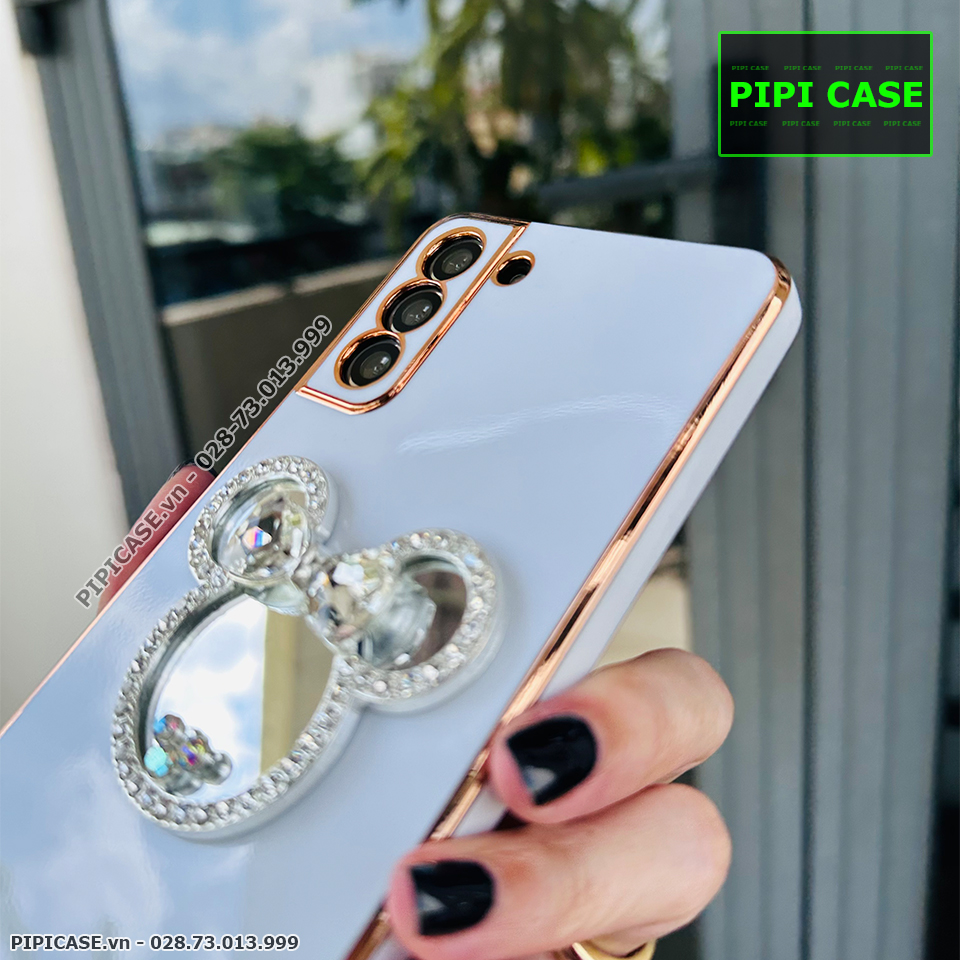 Ốp Lưng Samsung S21 Plus 5G - Mic Gương - Trắng