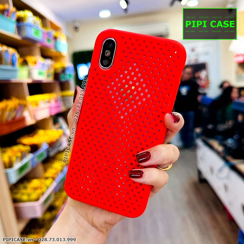 Ốp Lưng iPhone XS Max - Lưới Tản Nhiệt - Đỏ