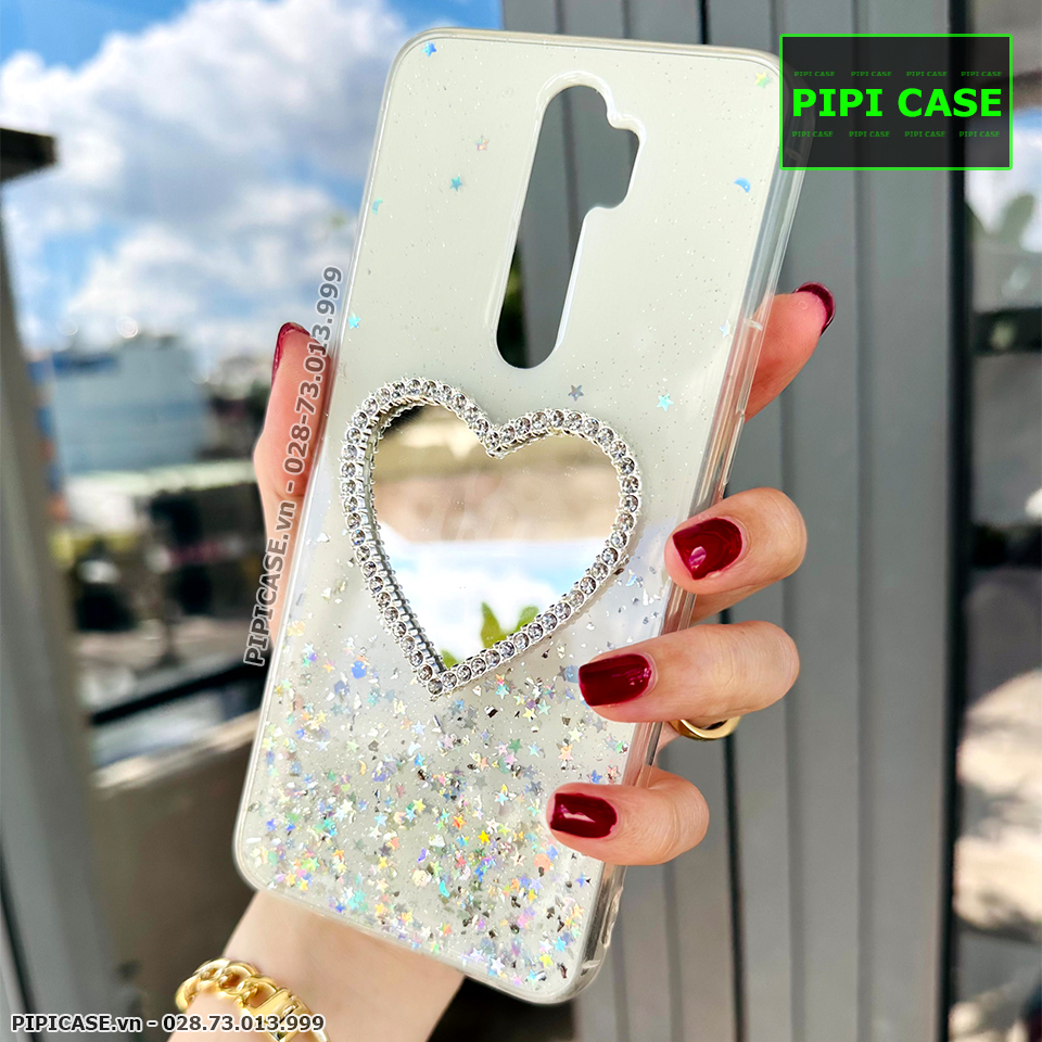 Ốp Lưng Oppo A5 2020 / A9 2020 - Gương Tim - Trắng