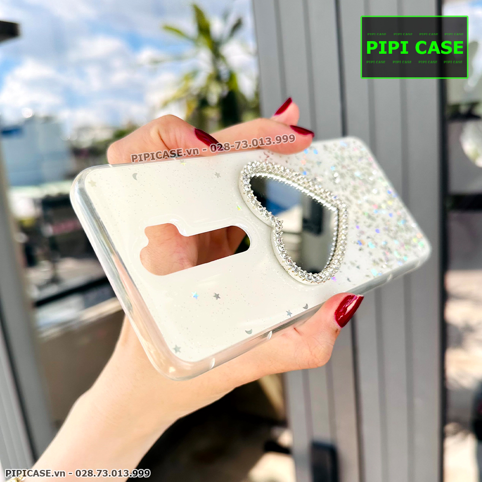 Ốp Lưng Oppo A5 2020 / A9 2020 - Gương Tim - Trắng