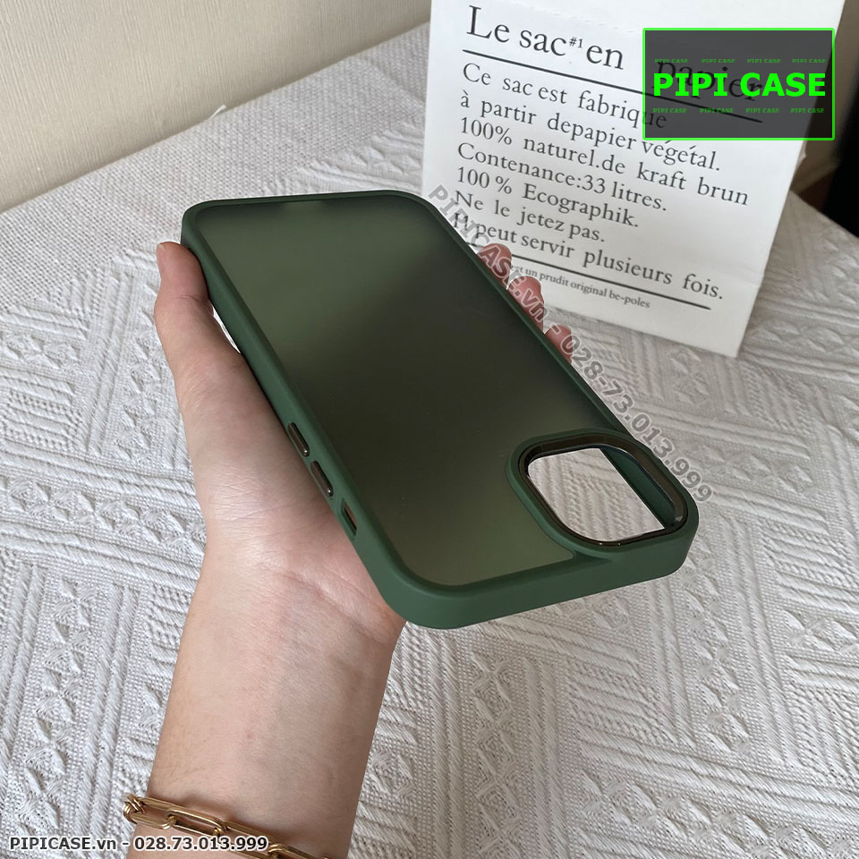 Ốp Lưng iPhone 14 Plus - Gina - Xanh Rêu