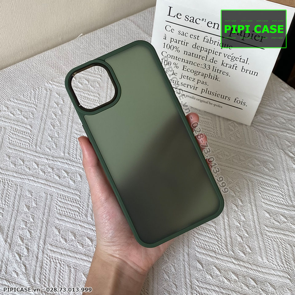 Ốp Lưng iPhone 14 Plus - Gina - Xanh Rêu
