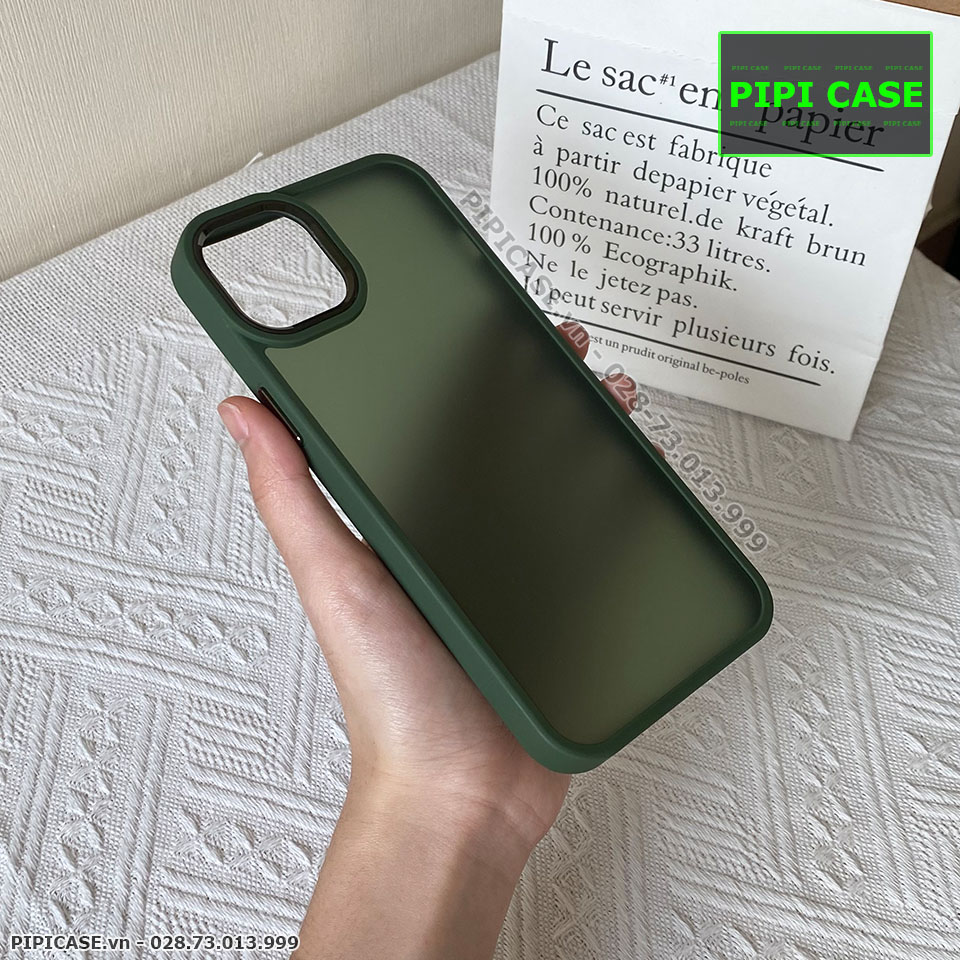 Ốp Lưng iPhone 14 Plus - Gina - Xanh Rêu